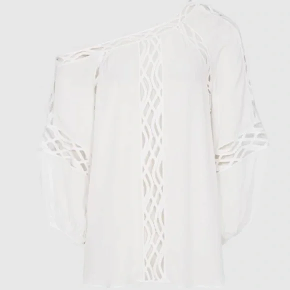 REISS LEENA LACE DETAIL BLOUSE - Picture 2 of 4